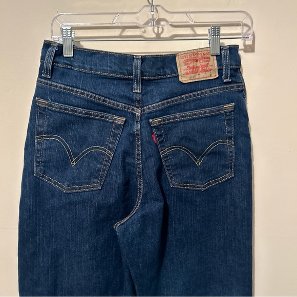 Levis 512 Jeans Women’s 8M Mid Rise Red Tag Medium Wash Logo Denim - Picture 4 of 11